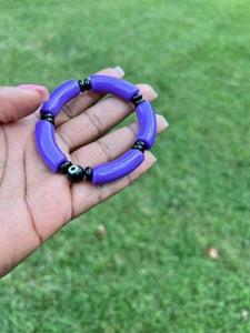 Acrylic Tube Beaded Bracelets